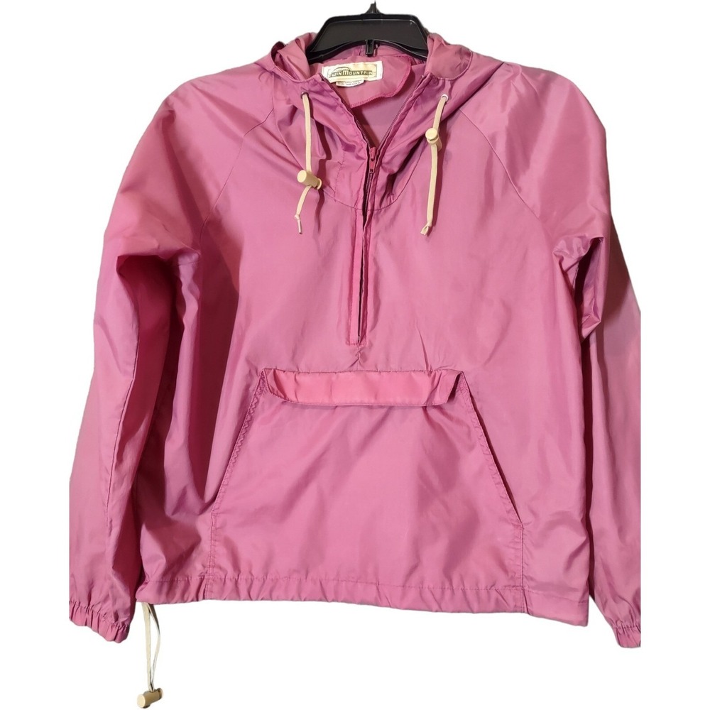 Anorak Twin Mountain Pink Womens M Vintage Gorpcore Retro Windbreaker Pullover - Picture 4 of 9